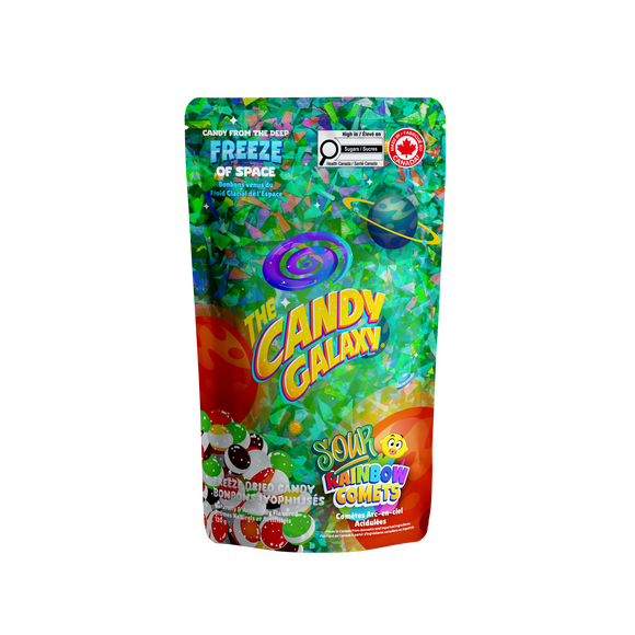 Sour Rainbow Comets Freeze Dried Candy Crunchy & Fruity, 120g