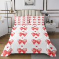 thumbnail image 1 of Erosebridal Princess Bow Coverlet Set Queen, Romantic Heart Bedding Set, Cartoon Flower Decor, 3-Piece, 1 of 5