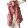 thumbnail image 2 of LOVZFMLL Vestes pour Femmes Mode Décontractée Manteau d'Hiver Intégré Veste Mi-Longue, 2 of 4