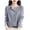 Grey, variant on GDREDA Women's Crewneck 100% Merino Wool Sweater 2024 Spring Fall Solid Long Sleeve Seamless Knitted Cardigan Sweater Khaki,M