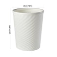 thumbnail image 3 of White Striped Waste Bin Home Office Kitchen Waste Bin Pressure Ring Wastepaper Basket Waste Bin Suitable For Home Kitchen Bathroom Garage, 3 of 7