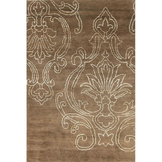 Pemberly Row 8x10 Hand-Knotted New Zealand Wool Area Rug in Brown