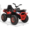 thumbnail image 2 of Costway Quad Électrique 4 Roues 12 V pour Enfants, 2 Vitesses, Voiture à Chevaucher avec MP3 et Lumières DEL, Rouge, 2 of 10
