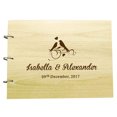 thumbnail image 1 of Rustic Wedding Wood Engraved Bride & Groom Advice Guestbook Photo Album Custom Scrapbook, 1 of 2