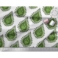thumbnail image 2 of Soimoi Green Heavy Canvas Fabric Floral Block Printed Fabric 1 Yard 58 Inch Wide, 2 of 5