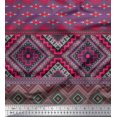 thumbnail image 1 of Soimoi Silk Fabric Geometric Southwestern Print Sewing Fabric Yard 42 Inch Wide, 1 of 3