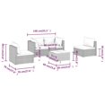 thumbnail image 4 of vidaXL 5 Piece Garden Lounge Set with Cushions Poly Rattan Grey, 4 of 5