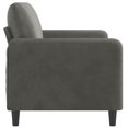 thumbnail image 2 of vidaXL 2-Seater Sofa Dark Grey 140 cm Velvet, 2 of 5