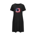 thumbnail image 4 of Birdeem Chemises de Nuit pour Femmes Chemise de Nuit Courte Surdimensionnée pour Femmes Robe Imprimée à Col Rond et Manches Courtes, 4 of 12
