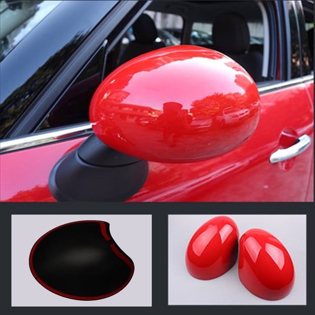 2x Red Mirror Covers for MINI Cooper R55 R56 R57 High Quality
