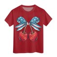 thumbnail image 4 of WEAIXIMIUNG T-Shirts Blancs pour Enfants Filles T-Shirt à Manches Courtes d'Été Col Rond T-Shirt Coupe Décontractée Basique, 4 of 4