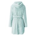 thumbnail image 4 of zanvin Fleece Robe for Women Mid Length Belted Bathrobe Hooded Fleece Plush Bath Robe Winter Spa Robes with Pockets, 4 of 5
