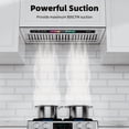 thumbnail image 4 of BRANO Range Hood 30 Inch Built-in Kitchen Vent Hood with Voice/Gesture/Touch Control, 900 CFM, 4 Speed Exhaust Fan,Ducted/Ductless Convertible,Memory Mode, Adjustable Lights, 4 of 5