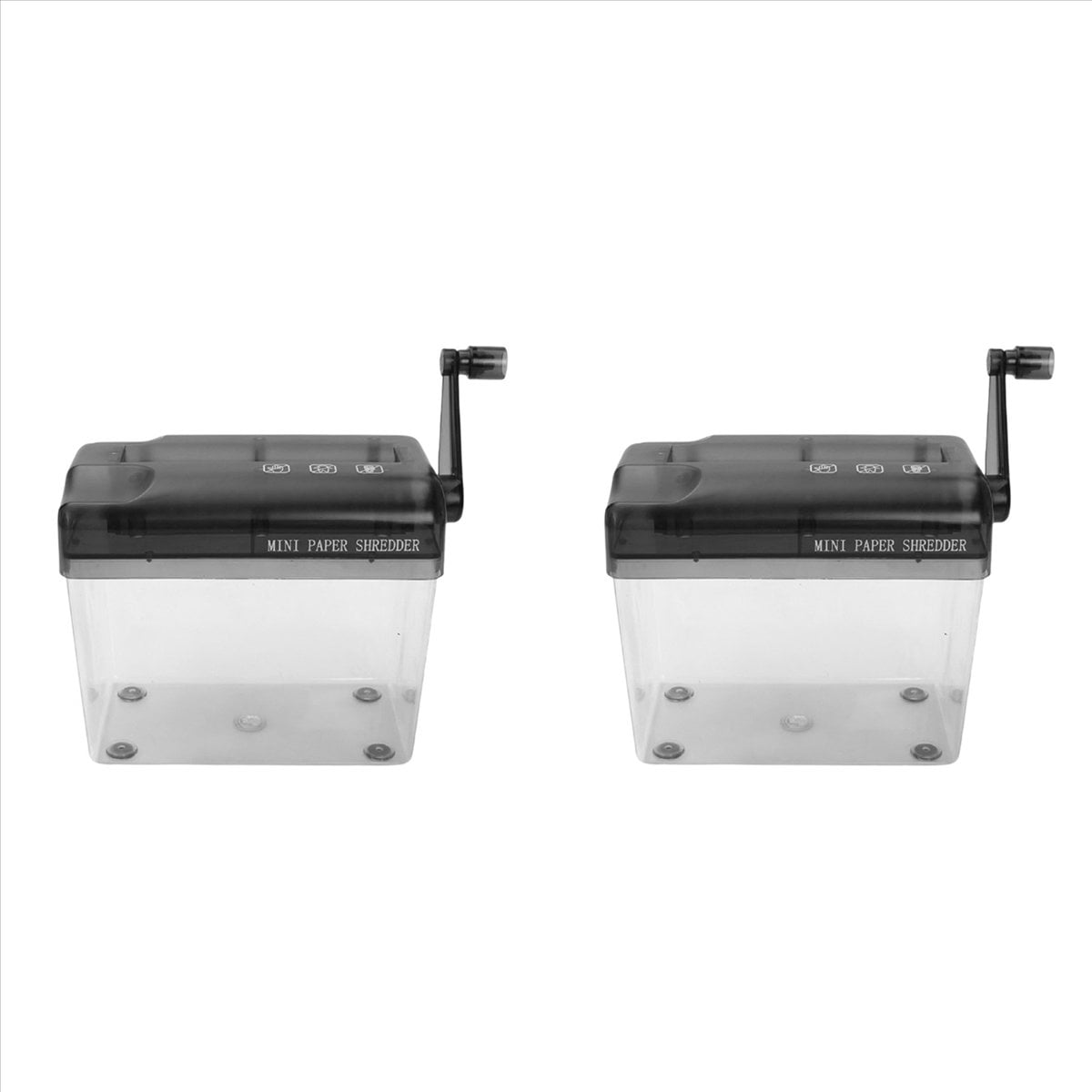 2X Mini Hand Shredder Portable Paper Shredder A6 Manual Shredder Documents Paper Cutting Tool Home Office Desktop,2 x paper shredder,black