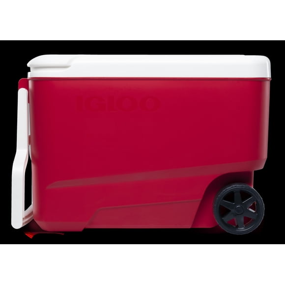 Glacière rigide à roulettes Igloo 38 QT Wheelie Cool, rouge, 38 pi plastique
