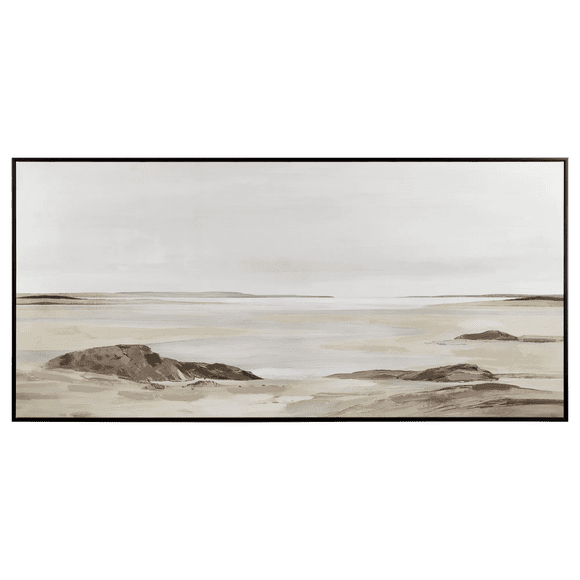 Bouclair Beige Sand Landscape Framed Art 60 X 28 in (152.4 X 71.12 cm)