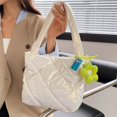 thumbnail image 2 of Sac Fourre-Tout Matelassé pour Femmes, Léger, à Poignée Supérieure, Sac Cabas avec Pendentif, 2 of 9
