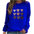 thumbnail image 2 of Chemise de Saint-Valentin pour Femmes 2024 Col Rond Chemises Décontractées Cœur d'Amour Graphiques Tees Manches Longues Amples Pull Tops Mode Vacances T-Shirt, 2 of 6