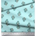 thumbnail image 3 of Soimoi Velvet Fabric Floral Block Print Sewing Fabric Yard 58 Inch Wide, 3 of 5