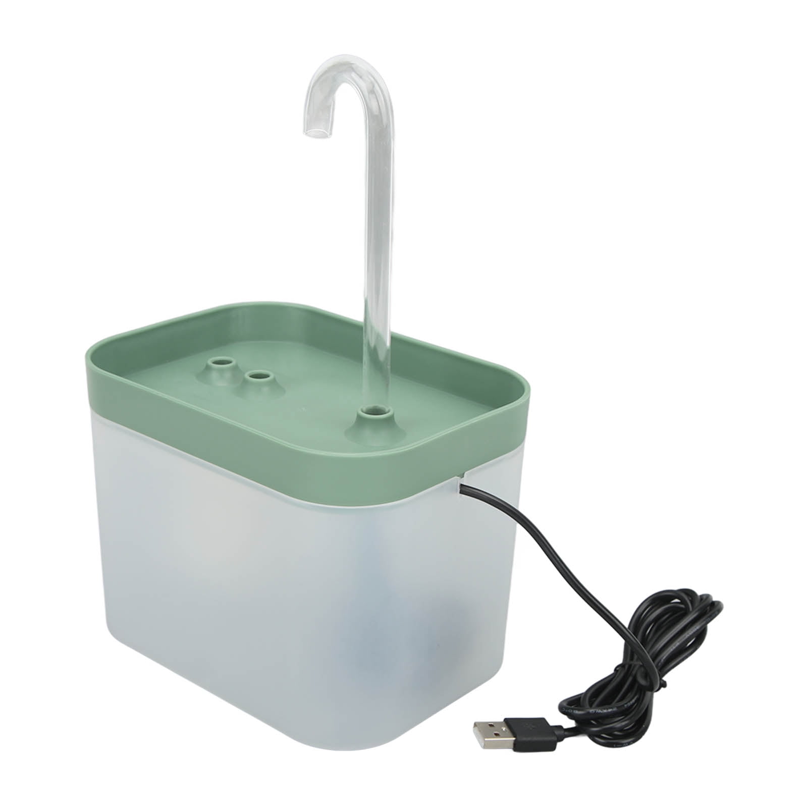 Pet Drinking Fountain, IPX8 Waterproof Cat Water Fountain For Dogs Transparent Turquoise