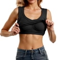 thumbnail image 1 of Gpoecd Womens Tank Tops Ribbed Shelf Bra Camisole Adjustable Spaghetti Strap Basic Layer Plus Size Camisole Tops for Women Black,L, 1 of 3