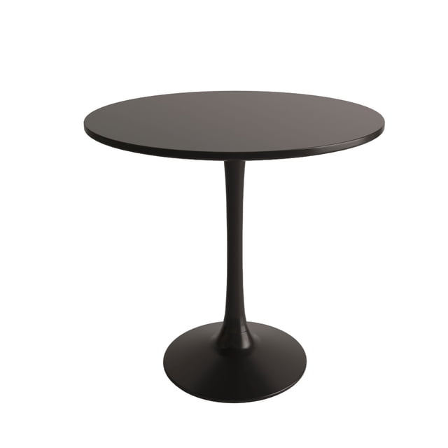 Velets Table à Manger/table Basse Tulipe Mi-Siècle Moderne avec Dessus Rond et Base Piédestal, Table Fonctionnelle pour Salle à Manger et Salon - Parfaite pour les Coins-Déjeuners et les Cuisines (Noir, 36 Pouces)