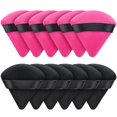 thumbnail image 1 of 12 PCS Powder Puff Triangle Makeup Puffs for Loose Setting Powder Face Body, Foundation Blender Velour Setting Powder Puff, Super Soft Eye Makeup Wedges Beauty Tools (6 Black 6 Red), 1 of 5