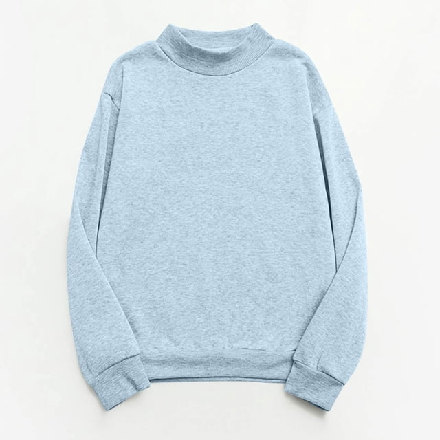 cllios Oversized Sweatshirt for Women Solid Color Mock Neck Tshirts 2024 Casual Long Sleeve Pullover Tops Basic Fall Tops