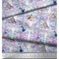 thumbnail image 2 of Soimoi Georgette Viscose Fabric Branch & Bird Artistic Printed Fabric 1 Yard 42 Inch Wide, 2 of 3