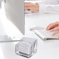 thumbnail image 4 of Clear Plastic Business Card Storage Box Organizer for Desk, Exhibition, or Home, ABS Material, 12x11x7cm, Spacious Card Holder, 4 of 7