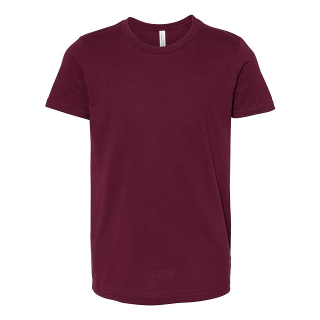 Bella Canvas Jersey Short-Sleeve Tee 3001Y, L, Maroon