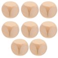thumbnail image 1 of Miangastore 8pcs Blank Wooden Dices Unfinished Diy Block 6 Sided Mini Wood Square Cubes Rounded Corners For Diy Craft Projects Games Parties, 1 of 8