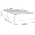 thumbnail image 4 of vidaXL Bed Frame Light Grey 100x203 cm Twin XL Fabric, 4 of 5