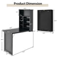 thumbnail image 2 of Gymax Wall Mounted Computer Convertible Desk Floating Desk w/ Storage Bookcases Black, 2 of 10