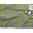 thumbnail image 2 of Soimoi Moss Georgette Fabric Paisley Block Fabric Prints by Yard 42 Inch Wide, 2 of 3