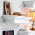 thumbnail image 2 of NovaSolo Halifax Medium Floating Wall Shelf in Pure White, 2 of 8