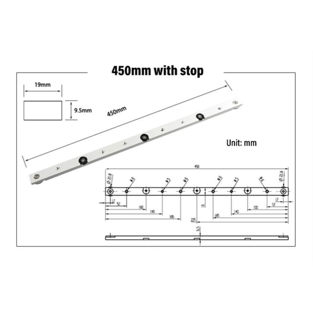 Aluminium Alloy T-tracks Slot Miter Track And Miter Bar Slider Table Saw Miter