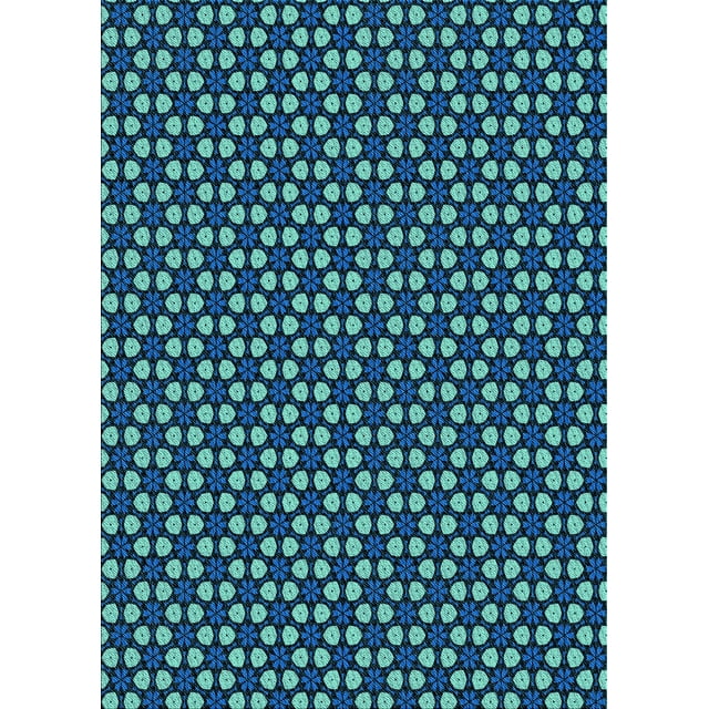 Ahgly Tapis Rectangulaire Lavable en Machine Intérieur Transitionnel Turquoise Foncé Vert, 7 Pieds x 9 Pieds
