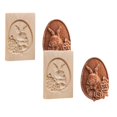 thumbnail image 1 of Oleegame 2PC Cookie Mold DIY Baking Moulds Wooden Cookie Cookie Moulds Embossing Craft Decorative Baking Tools For Christmas Thanksgiving Christmas Kitchen, 1 of 4