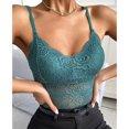 thumbnail image 2 of WZXFASHION Women Strapless Adjustment Rimless Invisible Bralette Push Up Sticky Bras Vest Intimates Green XL, 2 of 6