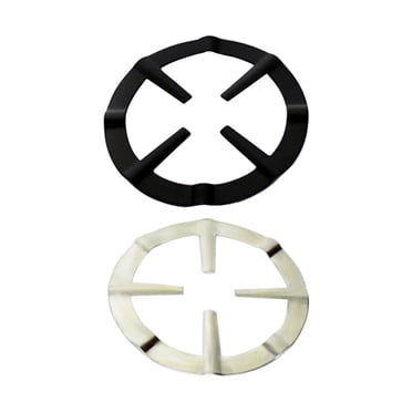 2 Pcs Support de Cafetière Moka, Support de Cuisinière à Gaz, Grille de Brûleur à Gaz (Noir et Argent)