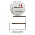 thumbnail image 3 of lionlar Marble Base Jewelry Rack Metal Earring Display Stand 2 Tier White Base, 3 of 9
