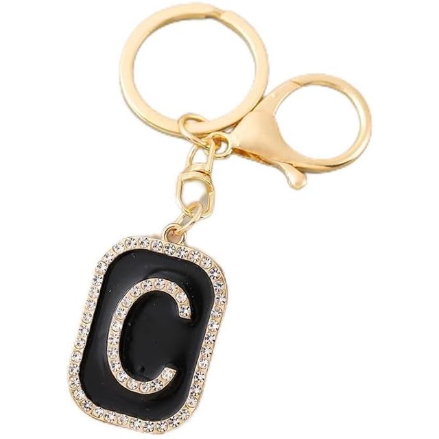 Letter Keychain,26 Letters A-Z Decorative Letter Keychain,Name Keychain for Women Girls Men Teenager Gift