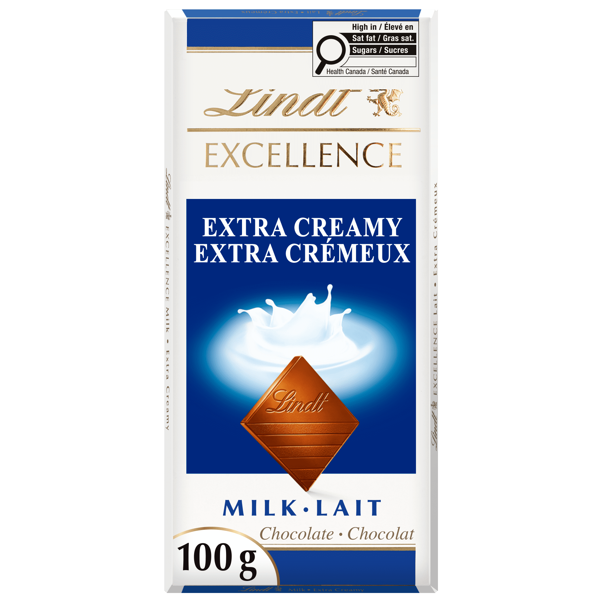 Lindt EXCELLENCE Extra Creamy Milk Chocolate Bar, 100 Grams