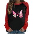 thumbnail image 1 of Hauts pour Femmes Chic Décontracté T-shirt à Col Rond d'Automne Hiver pour Femmes, Manches Raglan, Style Décontracté, Haut Ample Décontracté, Blouse en Liquidation, 1 of 3