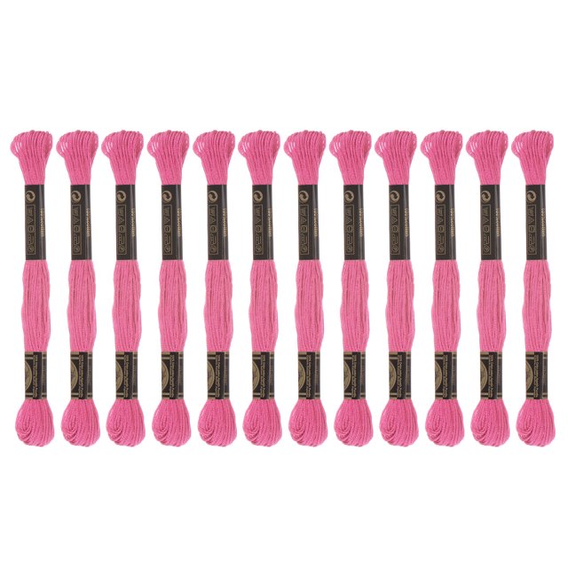 Unique Bargains Light Fuchsia Embroidery Floss, 8m - 12 Skeins