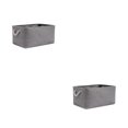 thumbnail image 1 of Maytalsory Bac de Rangement à Poignée en Corde Robuste Solution de Rangement Pratique et Fiable Gris 36*26*16 2Ensemble, 1 of 6