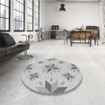 thumbnail image 4 of Ahgly Tapis d'Intérieur Lavable en Machine Carré Transitionnel Gris Canon, 6 Pieds Carré, 4 of 7