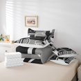 thumbnail image 5 of YST Ensemble de Literie Moderne Gris Noir à Rayures 7 Pcs Ensemble de Couette Géométrique Format Double Rétro Cercles Tourbillons Ensemble de Literie Déco de Chambre Texture Abstraite Couleur Art Drap-Housse pour Enfants Adultes, 5 of 5