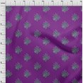 thumbnail image 3 of oneOone Georgette Viscose Fabric Leaves Block Print Fabric By The Yard 42 Inch Wide, 3 of 4